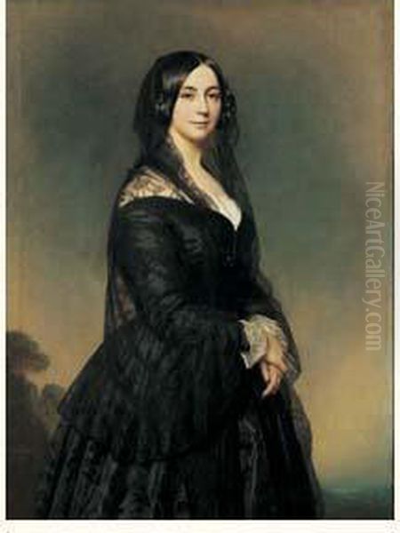 Portrait De Femme Oil Painting by Franz Xavier Winterhalter