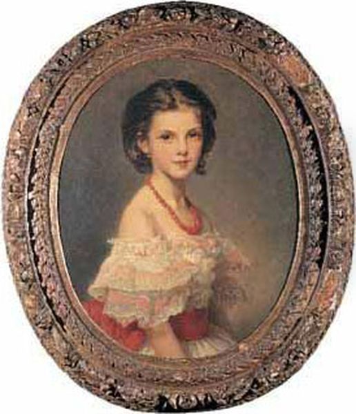 Portrait De La Princesse Ourousoff Oil Painting by Franz Xavier Winterhalter