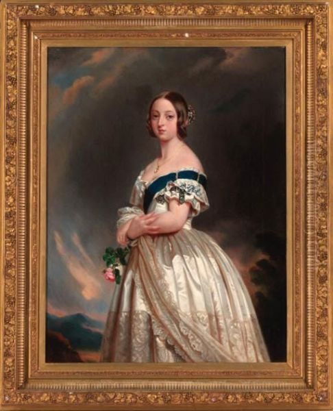 Queen Victoria Oil Painting by Franz Xavier Winterhalter