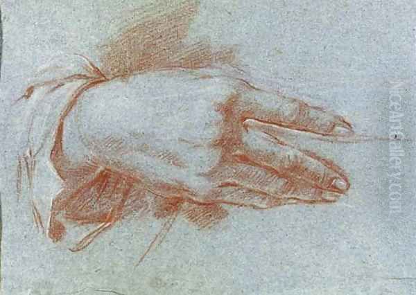 Study of a Hand Oil Painting by Giovanni Domenico Tiepolo