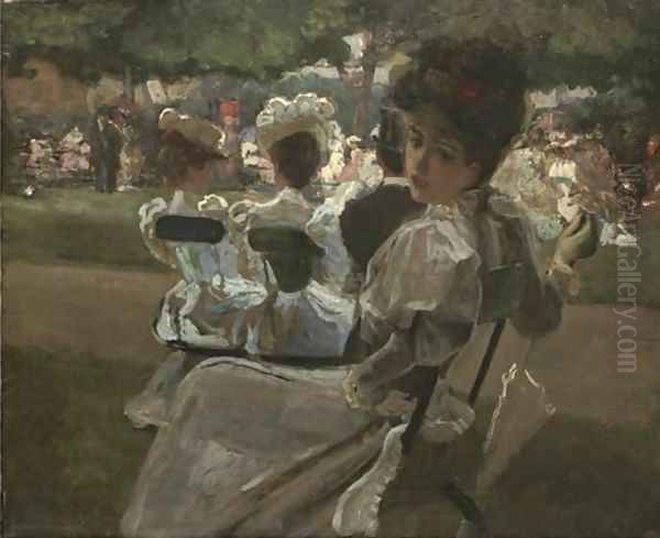 The garden party Oil Painting by Joseph Alfred Terry