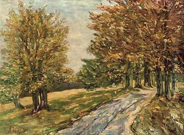 An Autumnal path Oil Painting by Nikolai Aleksandrovich Tarkhov