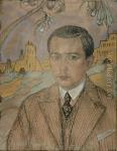 Portret Mezczyzny Oil Painting by Stanislaw Ignacy Witkiewicz-Witkacy