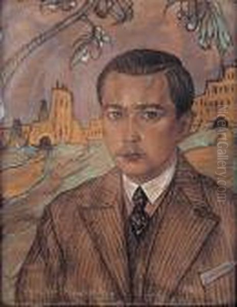 Portret Mezczyzny Oil Painting by Stanislaw Ignacy Witkiewicz-Witkacy