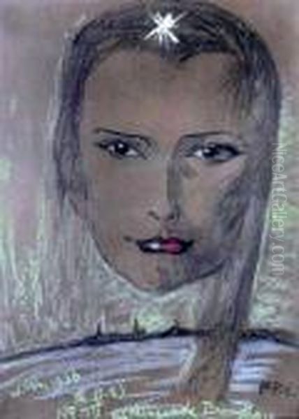 Portret Marii Kaminskiej, Marzec 1936 Oil Painting by Stanislaw Ignacy Witkiewicz-Witkacy