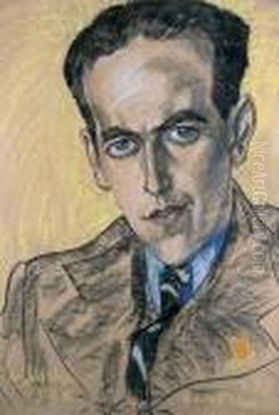 Portret Meski, V. 1937 R. Oil Painting by Stanislaw Ignacy Witkiewicz-Witkacy