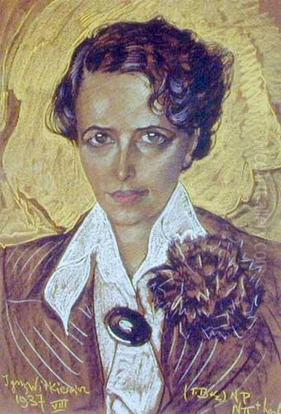 Portret Kobiety Oil Painting by Stanislaw Ignacy Witkiewicz-Witkacy