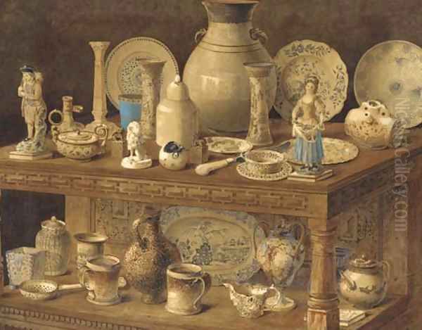 A collection of china Oil Painting by George Truefitt