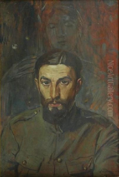 Portret Mezczyzny Oil Painting by Wincenty Wodzinowski