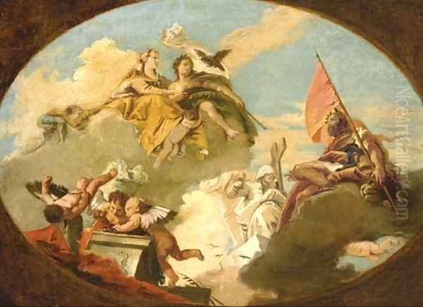 The Apotheosis of Francesco Barbaro Oil Painting by Giovanni Battista Tiepolo