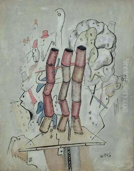 Ohne Titel. 1940/41. Oil Painting by Otto Wols