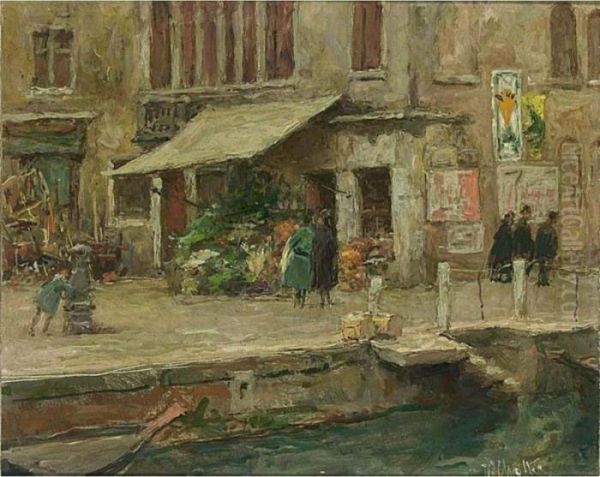 Groentemarkt, Verona Oil Painting by Hendrik Jan Wolter