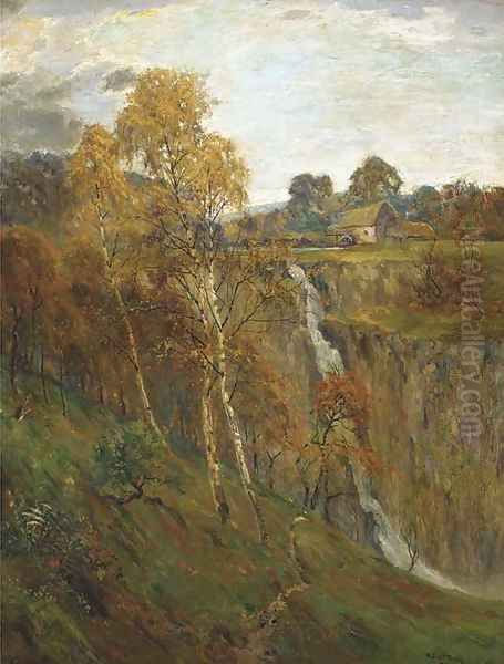 Abernyte, near Dundee Oil Painting by Robert Scott Temple