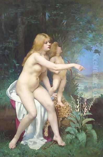 Venus and Cupid Oil Painting by Victor Tortez