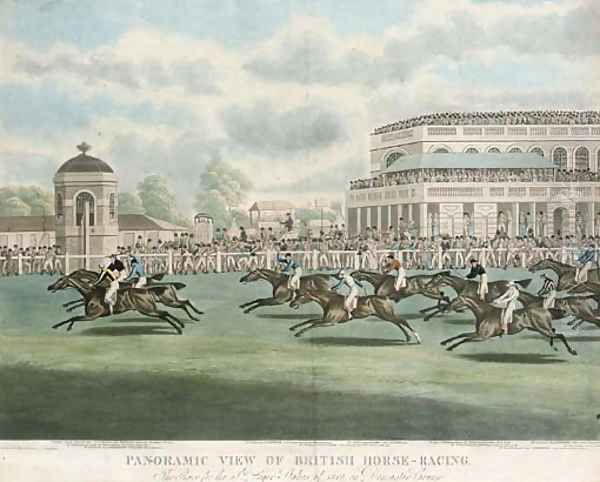 The race for the St. Leger stakes of 1812, on Doncaster Course Oil Painting by Clifton Thomson