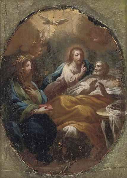 Christ blessing a man Oil Painting by Francesco Trevisani