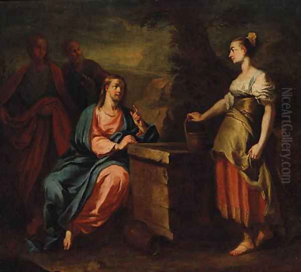 Christ and the Woman of Samaria Oil Painting by Francesco Trevisani