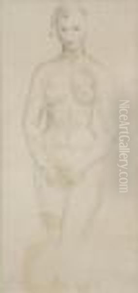 Nude Study Oil Painting by Christopher Wood