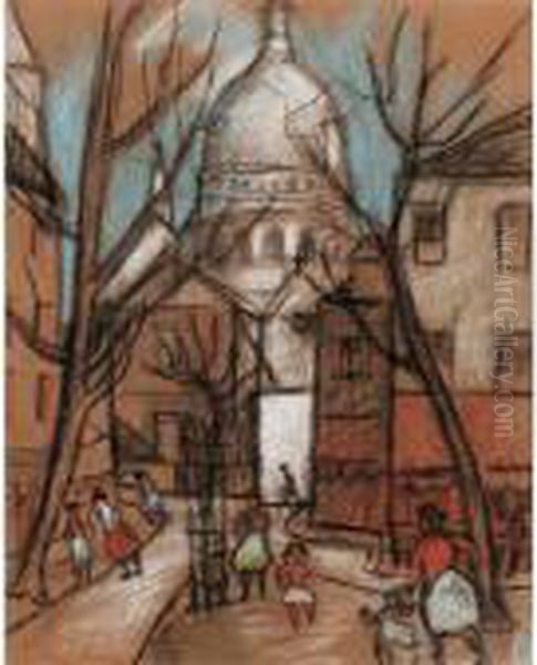 Sacre Coeur; Montmatre Oil Painting by Christopher Wood