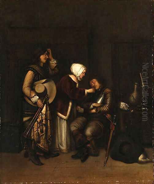 The Sleeping Soldier Oil Painting by Gerard Terborch