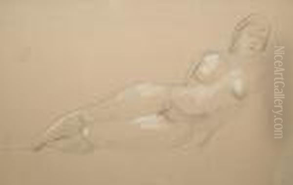 Reclining Nude Oil Painting by Christopher Wood