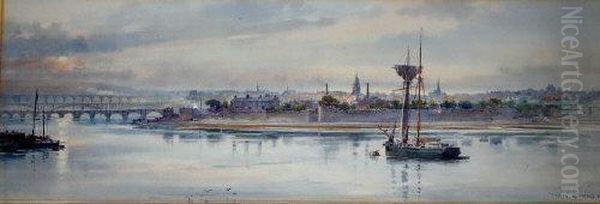 Berwick - On - Tweed Oil Painting by Frank Watson Wood