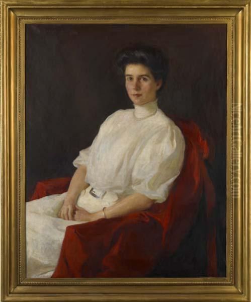 Portrait Of Mildred Colton Oil Painting by Frank Watson Wood