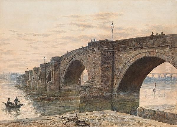 'the Old Bridge', Berwick-on-tweed by Frank Watson Wood