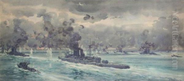 Battle Of Jutland by Frank Watson Wood