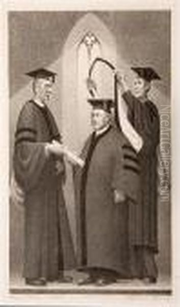 Honorary Degree Oil Painting by Grant Wood