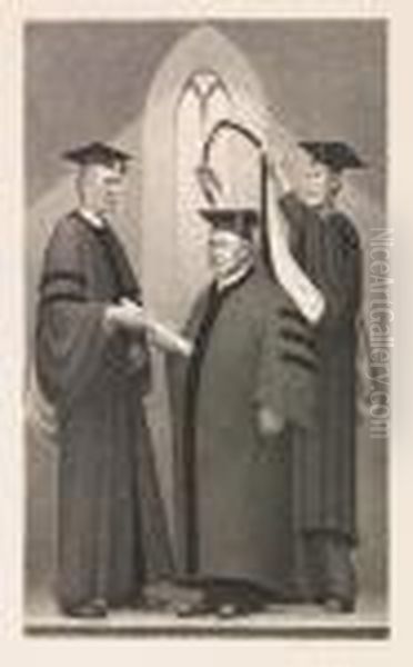 Honorary Degree Oil Painting by Grant Wood