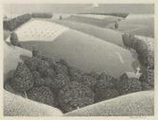 July Fifteenth (c. 5) Oil Painting by Grant Wood