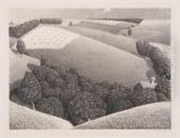 July Fifteenth Oil Painting by Grant Wood