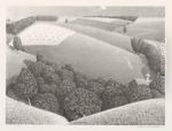 July Fifteenth Oil Painting by Grant Wood