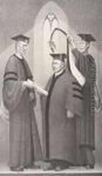 Honorary Degree Oil Painting by Grant Wood