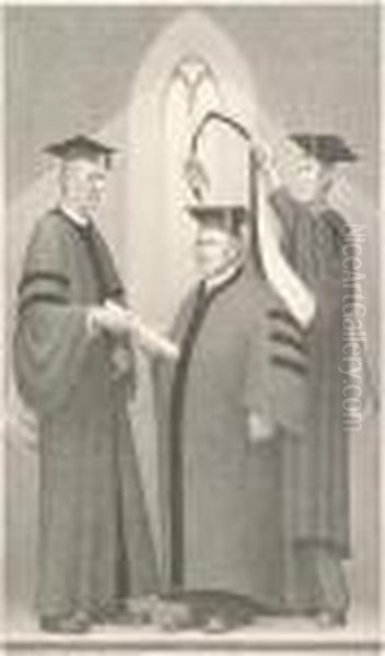 Honorary Degree Oil Painting by Grant Wood