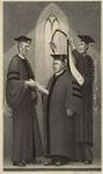 Honorary Degree>. Oil Painting by Grant Wood