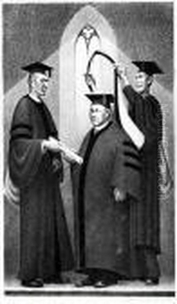 Honorary Degree Oil Painting by Grant Wood