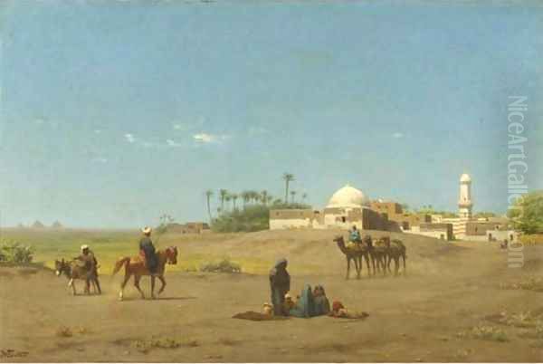 An oasis in Egypt Oil Painting by Willem De Famars Testas