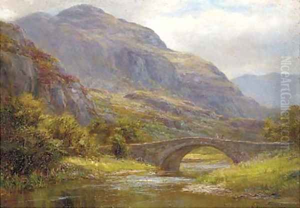 Kings Howe, Grange Bridge, near Keswick Oil Painting by William Lakin Turner