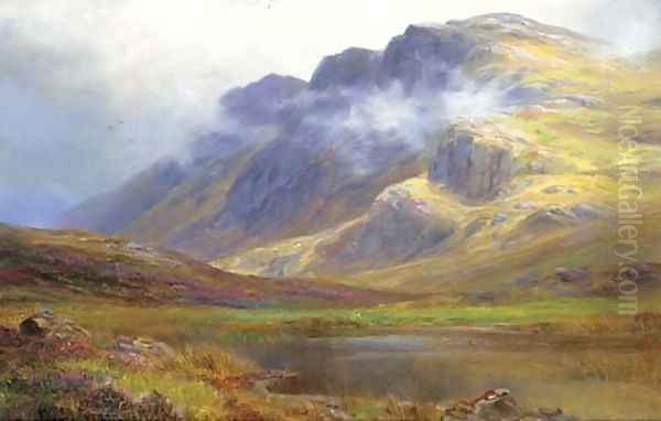 Mist and loch Oil Painting by William Lakin Turner