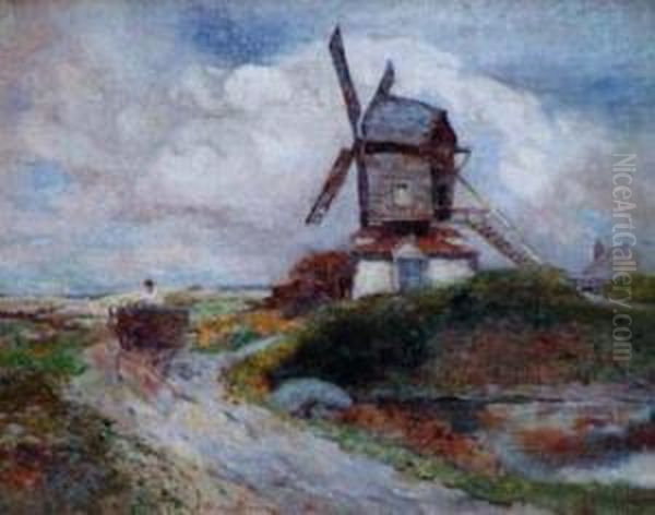 Houghton Mill Oil Painting by David Woodlock