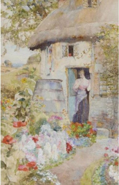 The Cottage Garden Oil Painting by David Woodlock