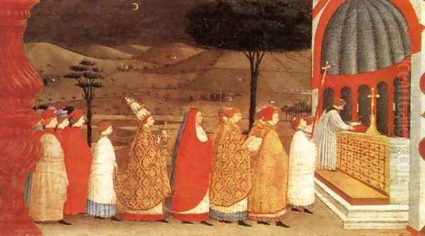 Miracle of the Desecrated Host (Scene 3) 1465-69 Oil Painting by Paolo Uccello