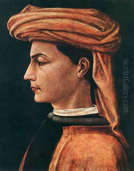 Portrait of a Young Man 1450s Oil Painting by Paolo Uccello