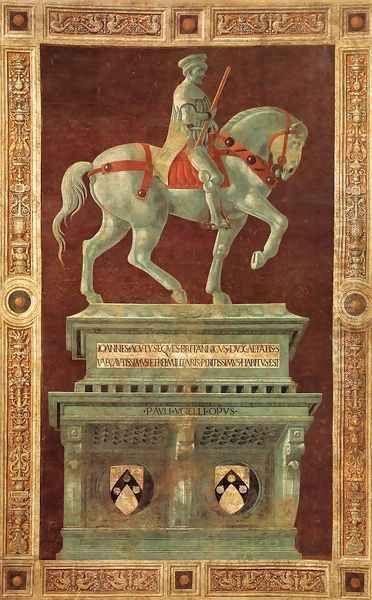 Funerary Monument to Sir John Hawkwood 1436 Oil Painting by Paolo Uccello