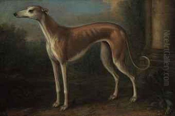 A Greyhound In A Landscape Oil Painting by John Wootton