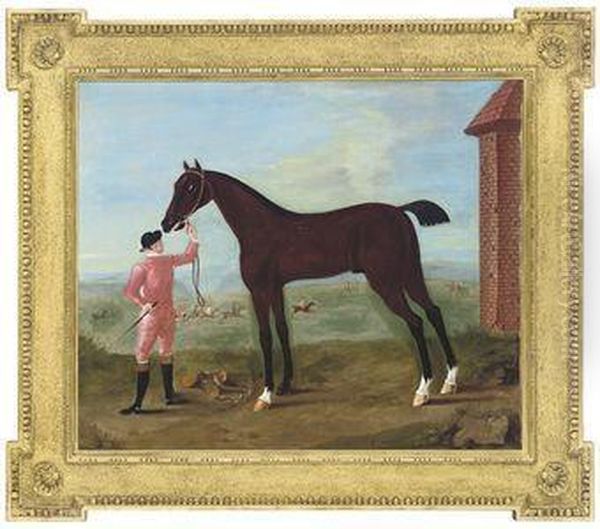 Hobgoblin Held By His Jockey At Newmarket Oil Painting by John Wootton