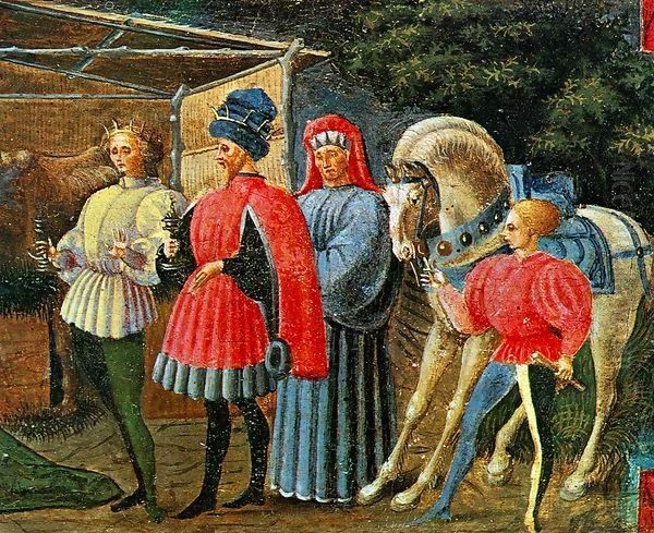 Adoration Of The Magi (Quarate Predella Detail) Oil Painting by Paolo Uccello