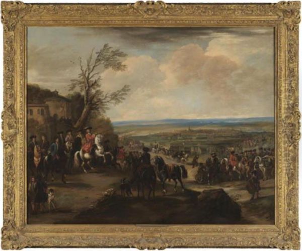 The Duke Of Marlborough At The Battle Of Oudenaarde (1708) Oil Painting by John Wootton